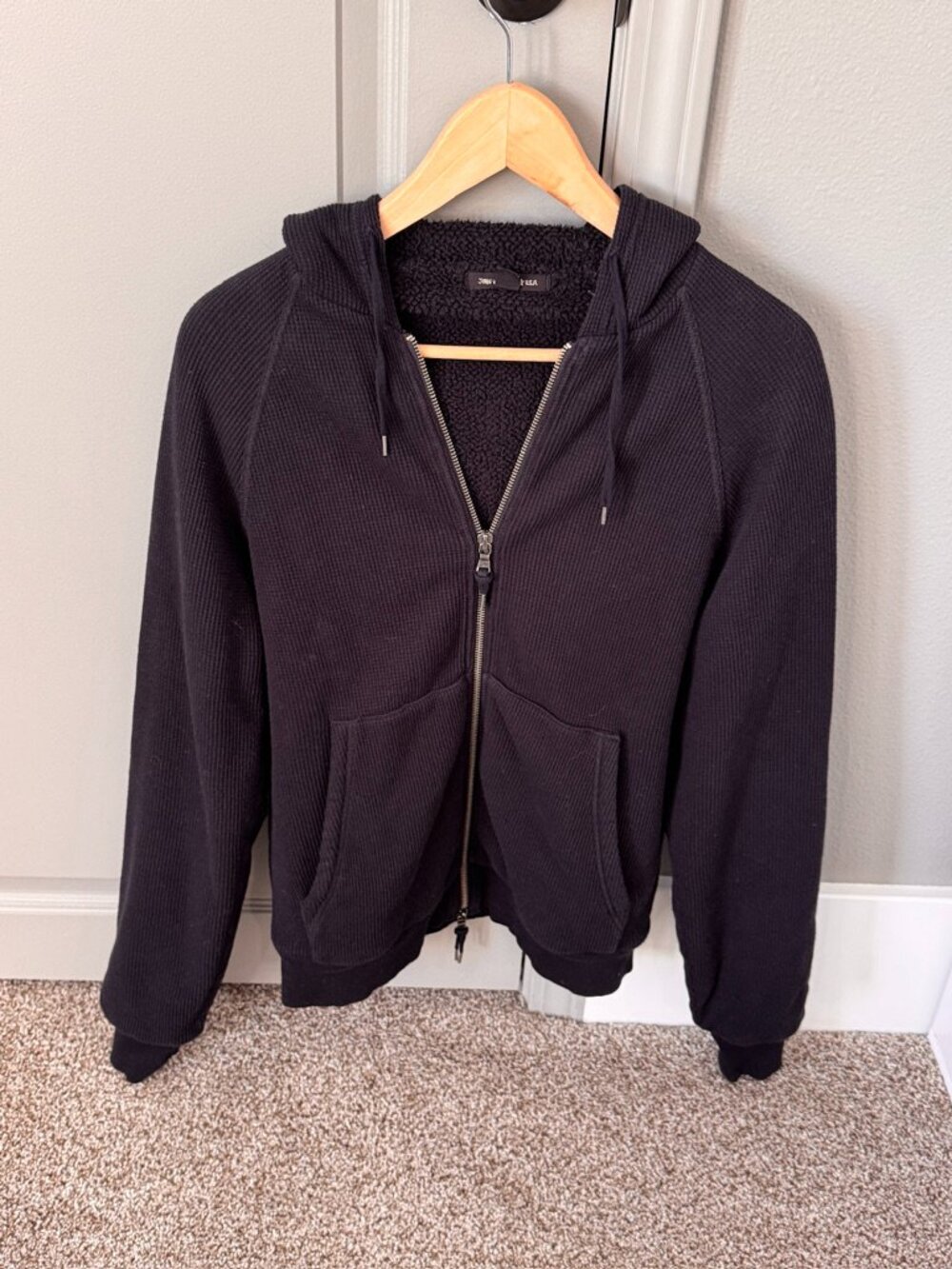 John Varvatos Providence Waffle-knit zip-up hoodie